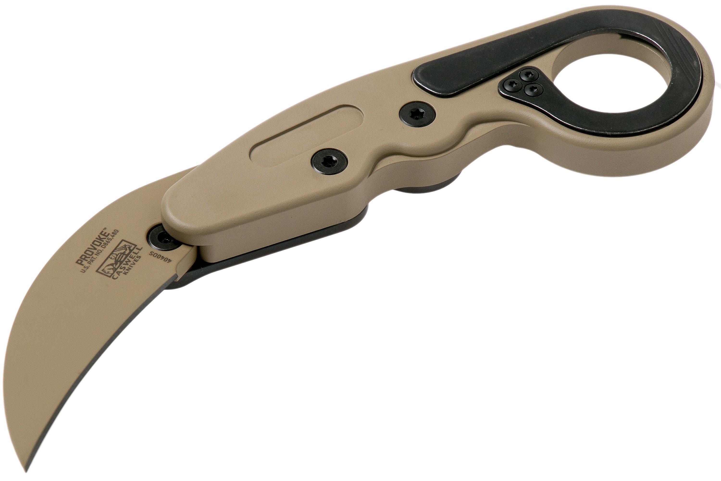 CRKT Provoke Desert Sand 4040DS Kinematic Karambit pocket knife, Joe