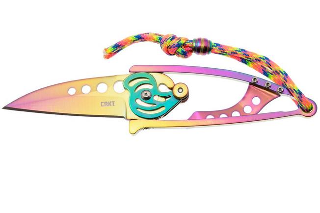 Bild für CRKT Snap Lock 5102P Iridescent Titanium Nitride 420J2, Stainless Steel, Taschenmesser, Ed Van Hoy Design