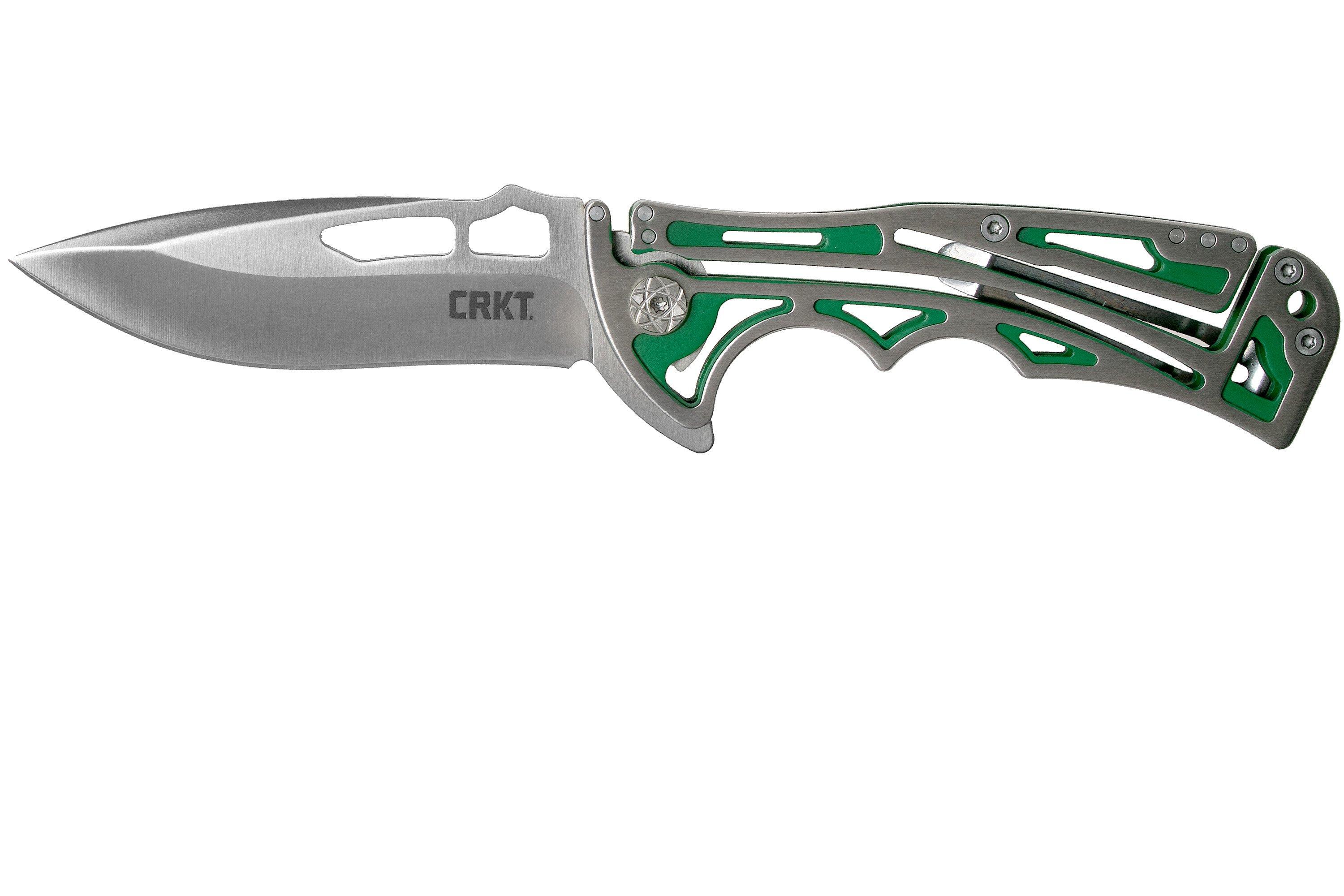 CRKT Nirk Tighe Green 5241 pocket knife, Brian Tighe design 