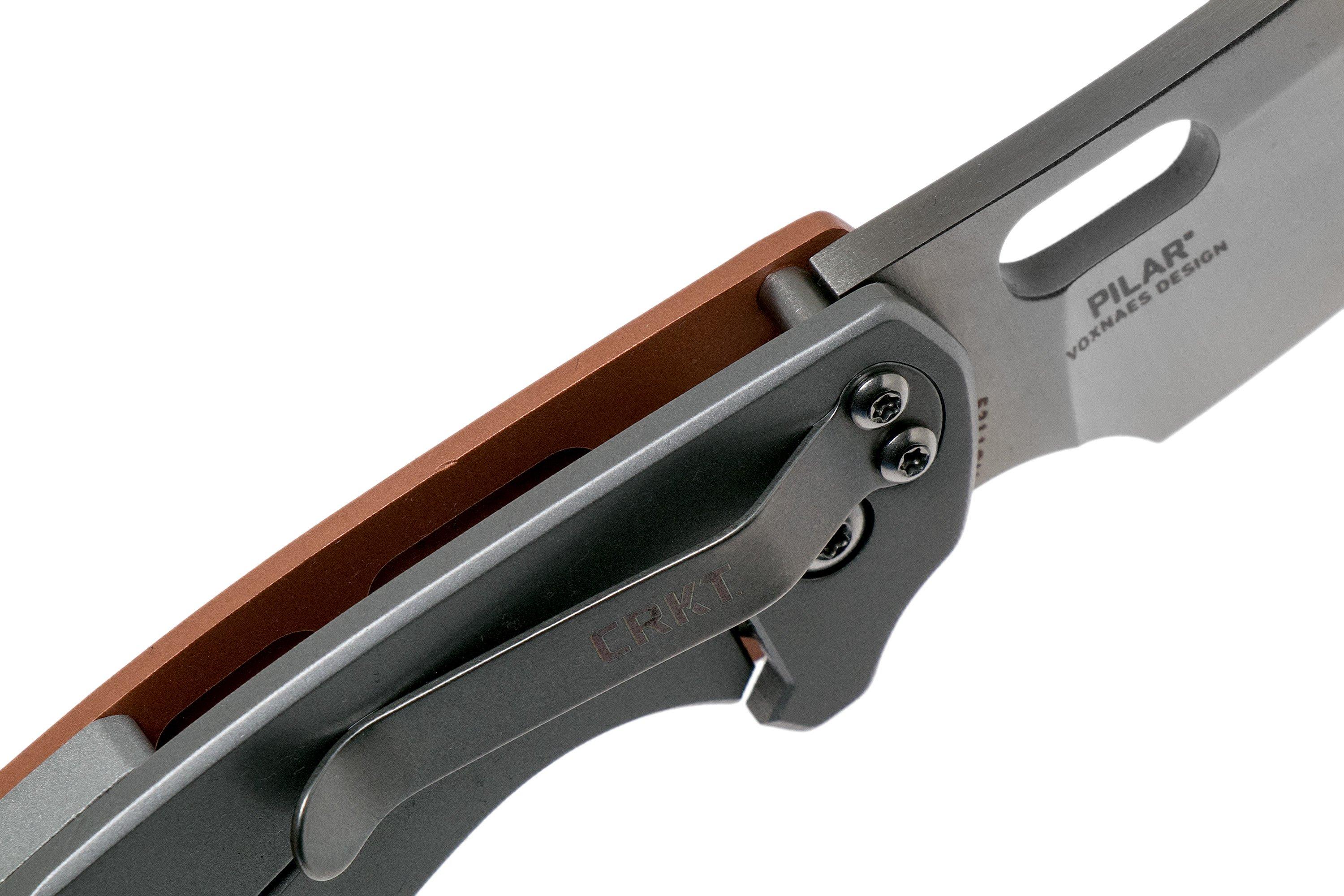 CRKT Pilar III Black 5317K Couteau De Poche, Jesper Voxnaes Design