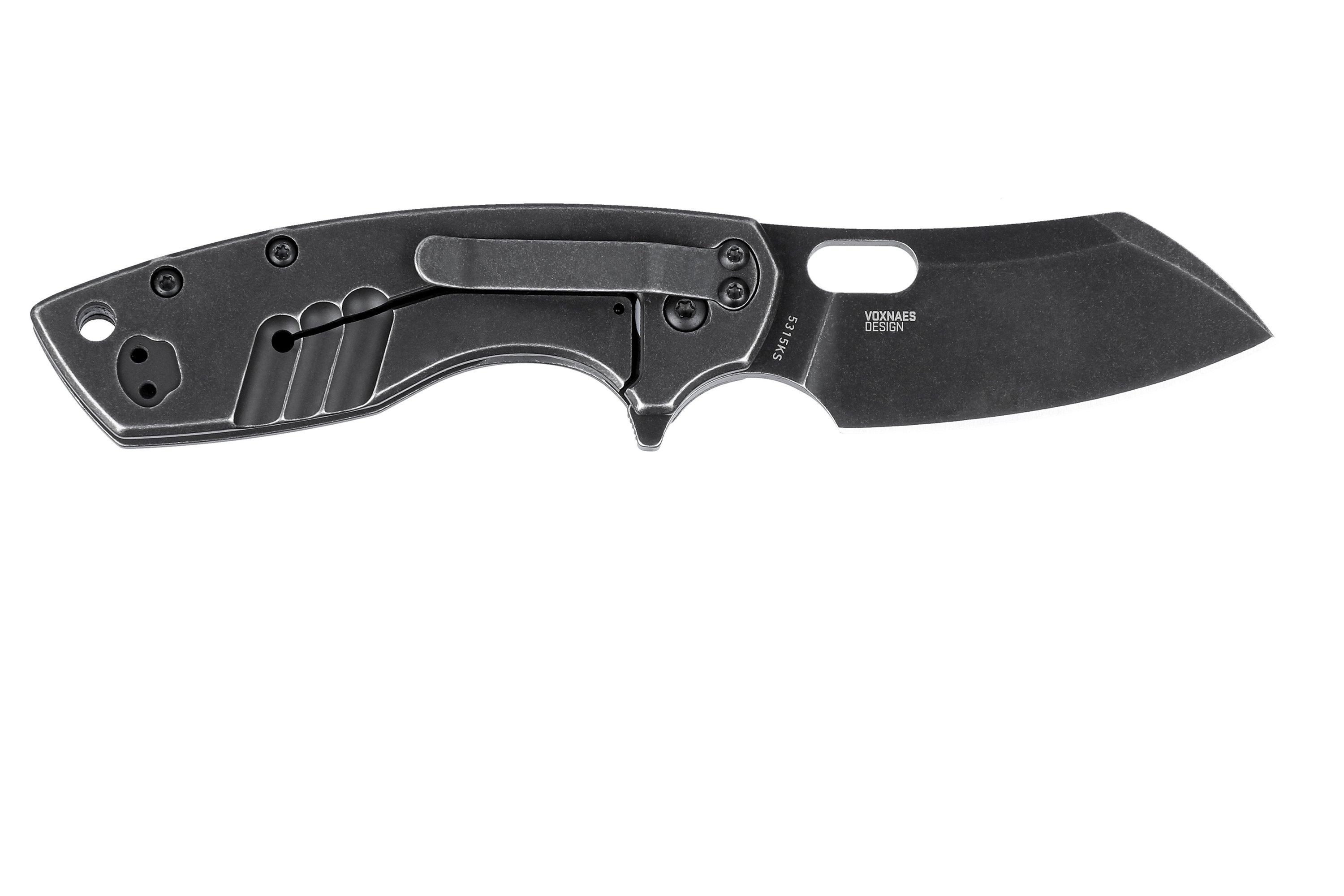 CRKT Pilar Large, Black pocket knife, Jesper Voxnaes design ...