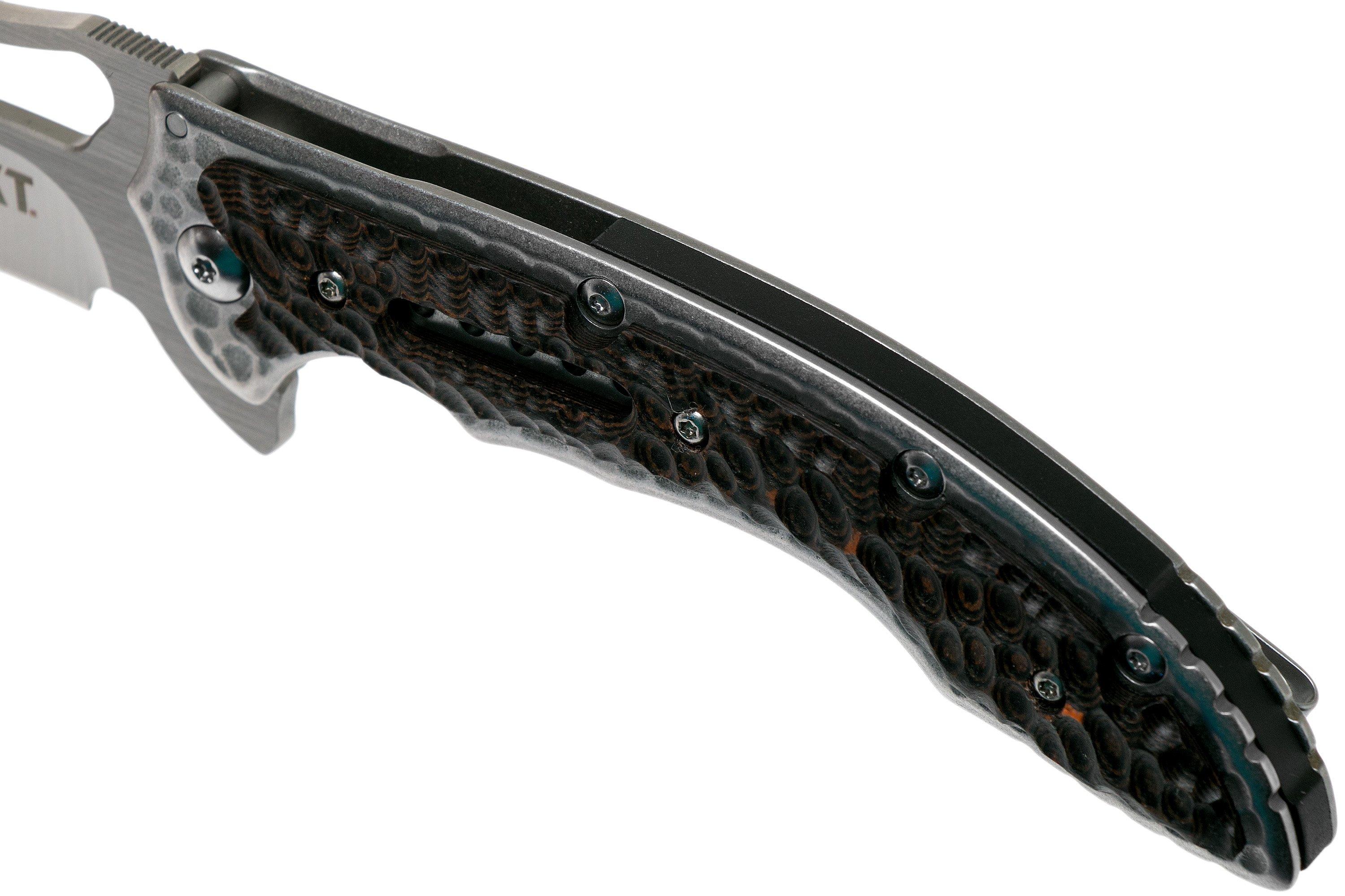 Ikoma Fossil Plain Blade Folder – Klappmesser, 8.88 Zoll Geöffnet, 8Cr13MoV Klinge, Frame Lock