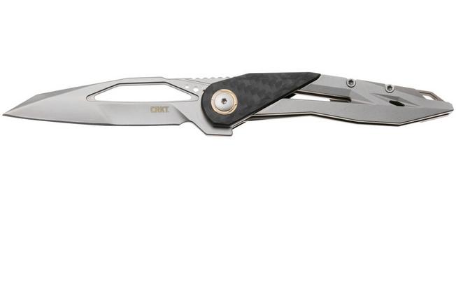 Afbeelding voor CRKT Nucleus 5703 Bead Blast CPM MagnaCut, Grey Titanium, Carbon Fiber Overlay, zakmes, Princeton Wong design