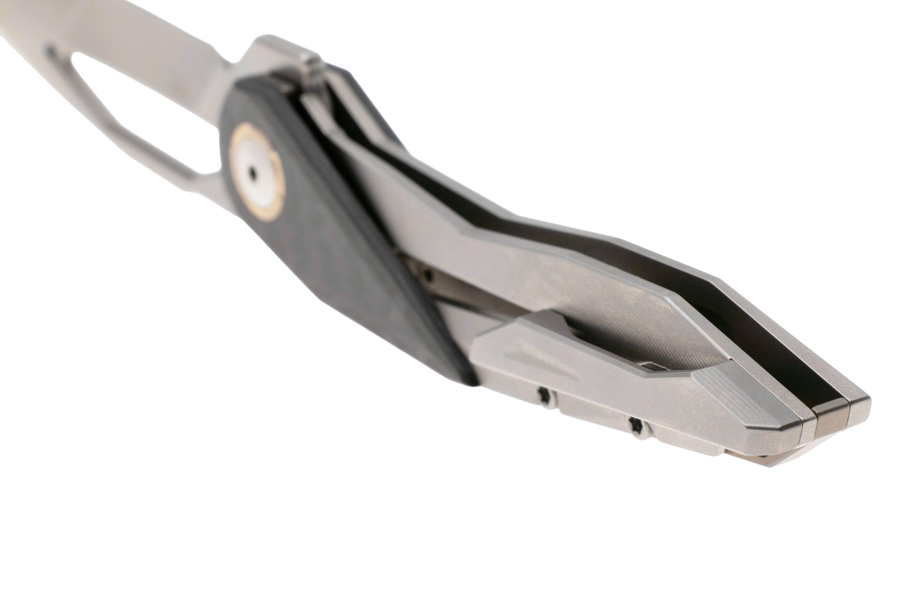 CRKT Nucleus 5703 Bead Blast CPM MagnaCut, Grey Titanium, Carbon Fiber ...