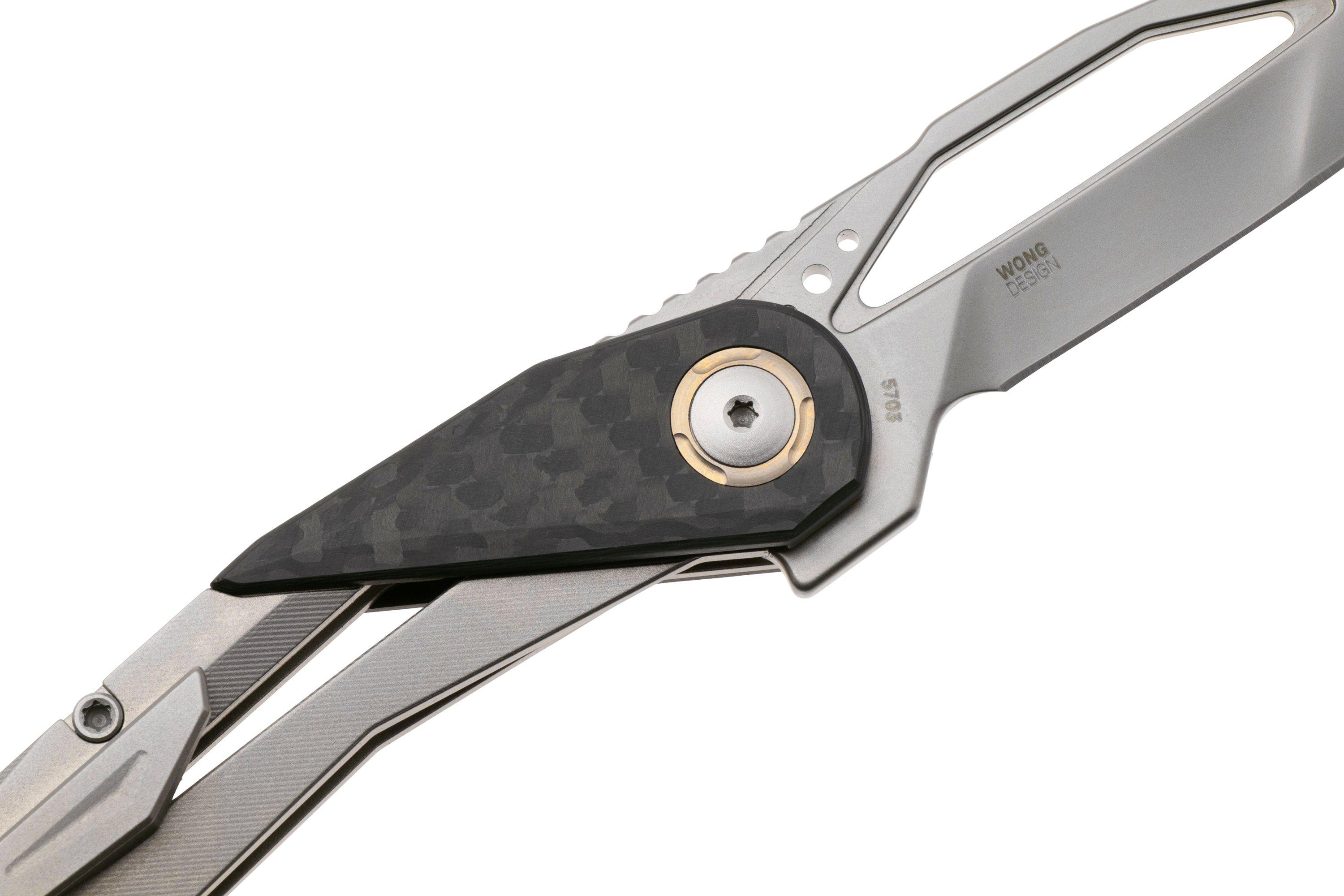 CRKT Nucleus 5703 Bead Blast CPM MagnaCut, Grey Titanium, Carbon Fiber ...