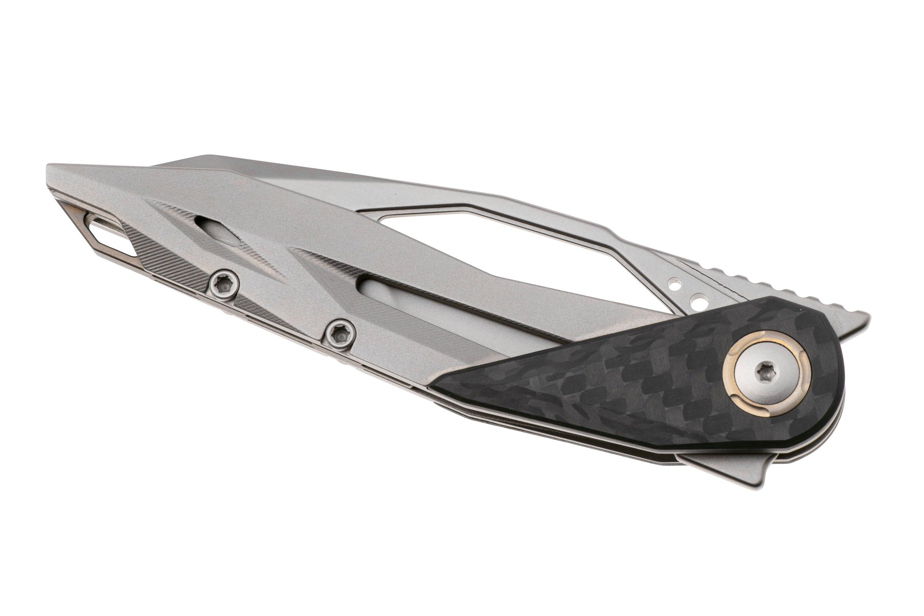 CRKT Nucleus 5703 Bead Blast CPM MagnaCut, Grey Titanium, Carbon Fiber ...