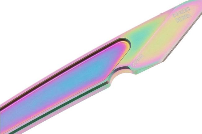 Bild für CRKT HangTi Kiridashi 7065P Iridescent Titanium Nitride Titanium, Neck Knife, Richard Rogers Design