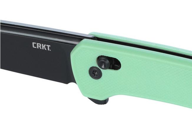 Obraz dla Nóż składany CRKT Q Compact 7075B Black Oxide 14C28N, Aqua GRN, projekt Richard Rogers