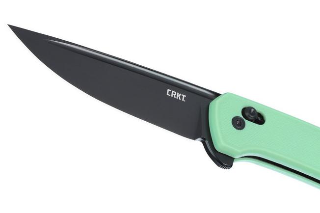 Obraz dla Nóż składany CRKT Q Compact 7075B Black Oxide 14C28N, Aqua GRN, projekt Richard Rogers