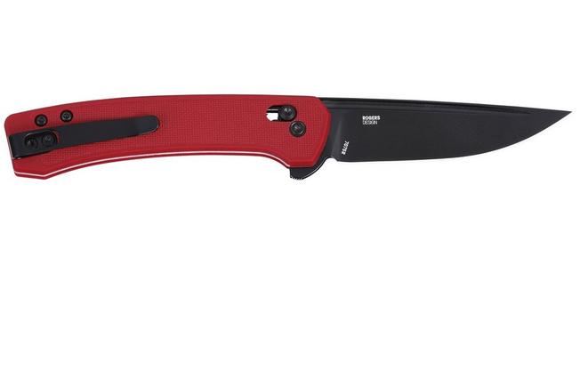 Obraz dla Nóż składany CRKT Q Compact 7075R Black Oxide 14C28N, Red GRN, projekt Richard Rogers