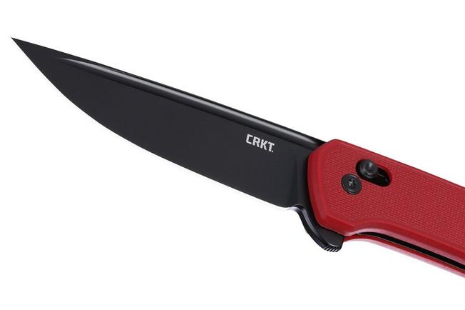 Obraz dla Nóż składany CRKT Q Compact 7075R Black Oxide 14C28N, Red GRN, projekt Richard Rogers