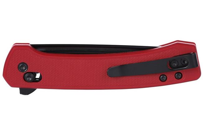 Obraz dla Nóż składany CRKT Q Compact 7075R Black Oxide 14C28N, Red GRN, projekt Richard Rogers