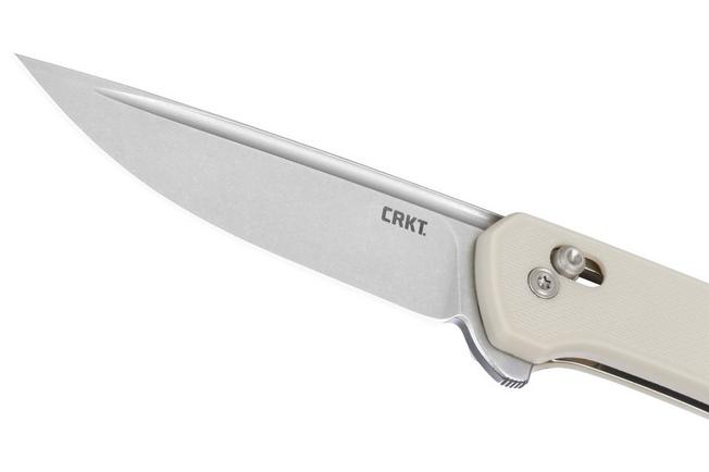 Obraz dla Nóż składany CRKT Q Compact 7075S Stonewashed 14C28N, Sand GRN, projekt Richard Rogers