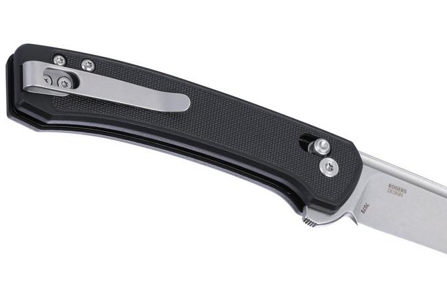 Obraz dla Nóż składany CRKT Q Compact 7075 Stonewashed 14C28N, Black GRN, projekt Richard Rogers