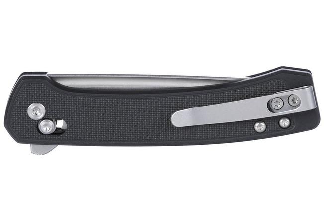 Obraz dla Nóż składany CRKT Q Compact 7075 Stonewashed 14C28N, Black GRN, projekt Richard Rogers