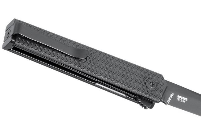 CRKT CEO Microflipper, Drop Point Black 7081D2K Black Aluminum