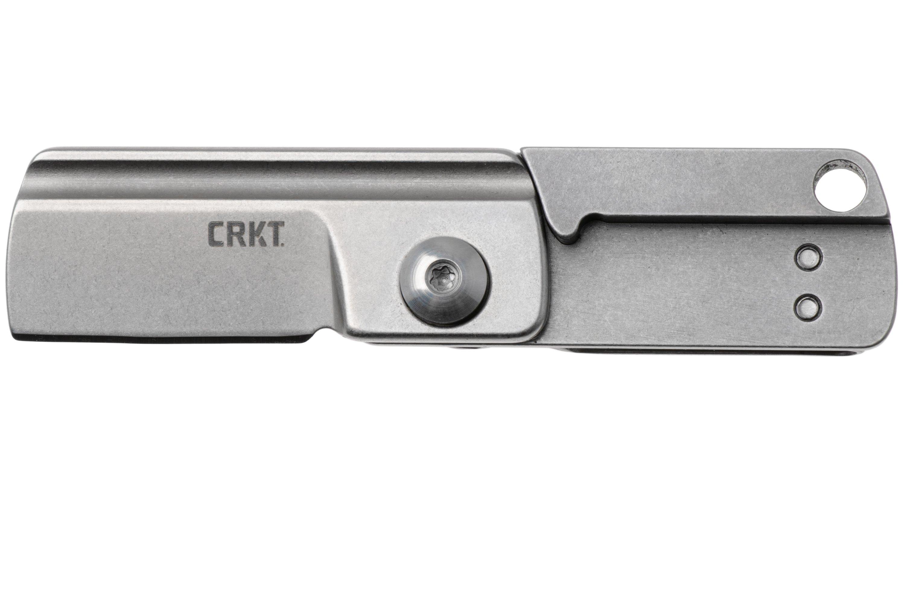 CRKT Box Key 7118 Stonewashed 12C27, Stainless Steel, slipjoint pocket ...