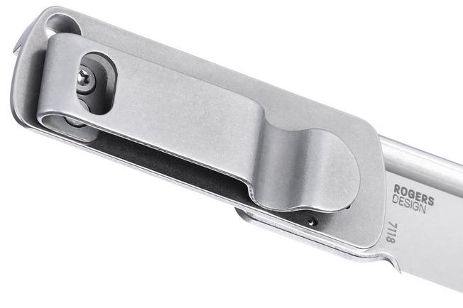 Obraz dla Scyzoryk CRKT Box Key 7118 Stonewashed 12C27, Stainless Steel, projekt Richard Rogers