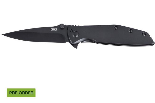 Obraz dla Nóż składany CRKT Slag 7600K Black Oxide D2, Black Stainless Steel, projekt Russ Kommer
