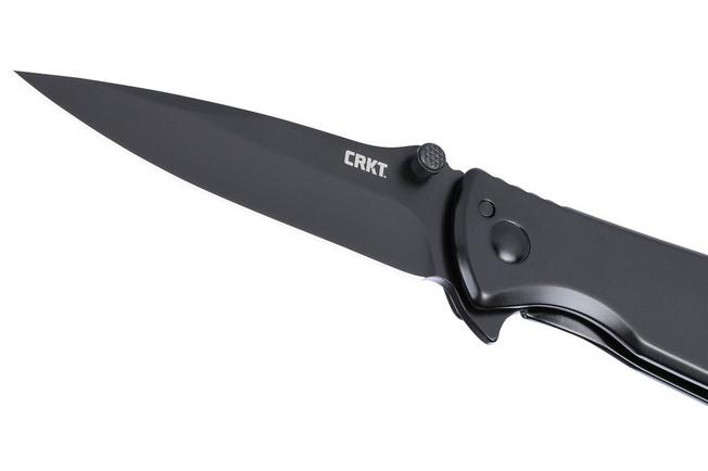 Obraz dla Nóż składany CRKT Slag 7600K Black Oxide D2, Black Stainless Steel, projekt Russ Kommer