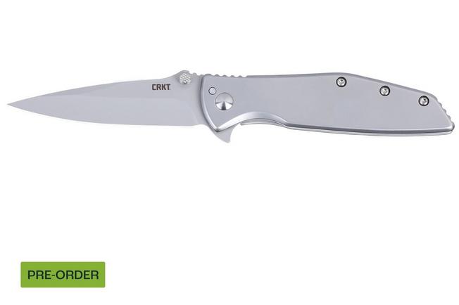 Obraz dla Nóż składany CRKT Slag 7600 Bead Blasted D2, Gray Stainless Steel, projekt Russ Kommer