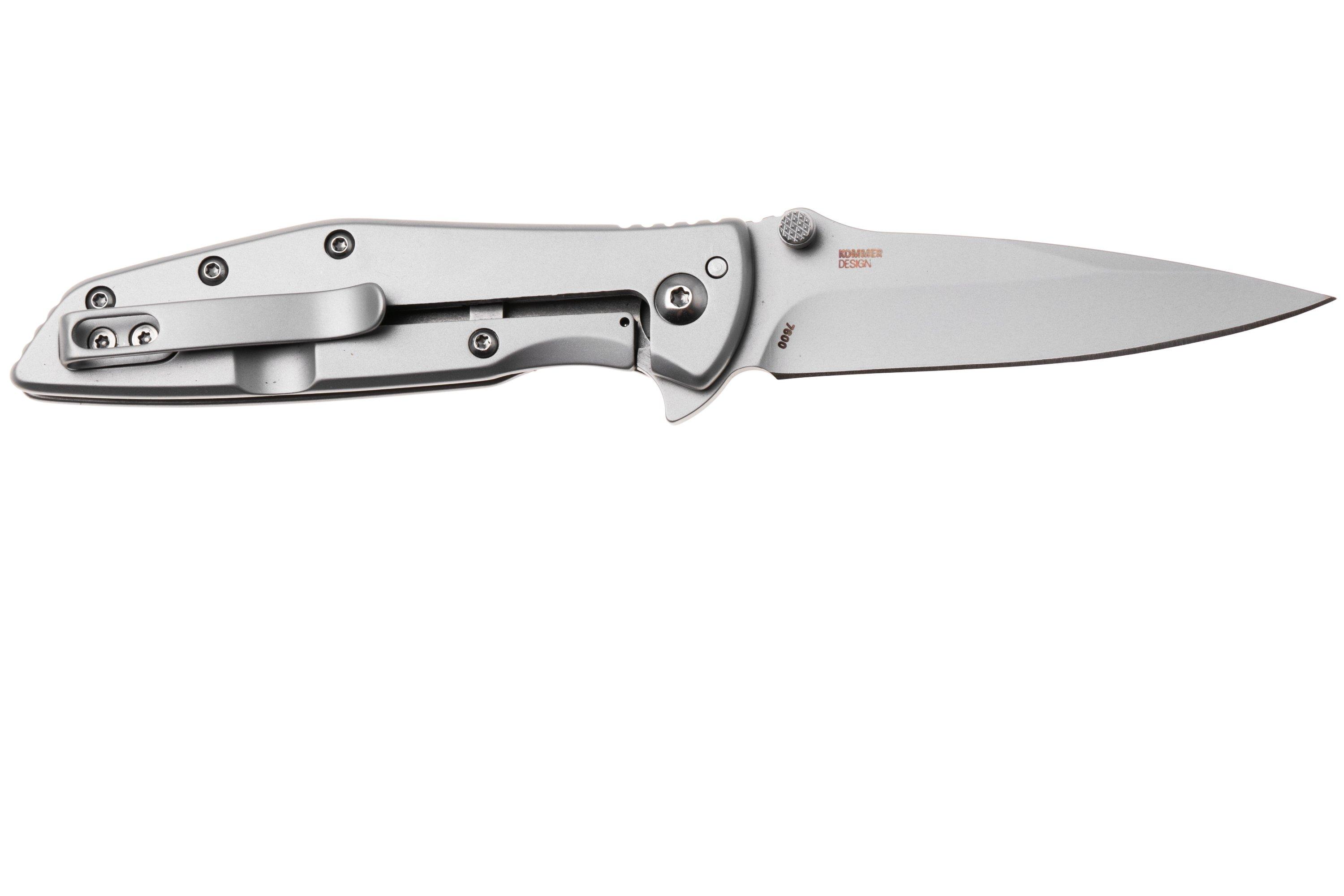 CRKT Slag 7600 Bead Blasted D2, Gray Stainless Steel, pocket knife ...