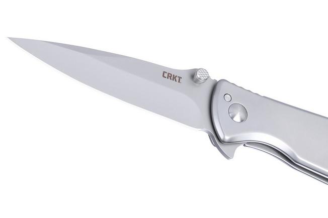 Obraz dla Nóż składany CRKT Slag 7600 Bead Blasted D2, Gray Stainless Steel, projekt Russ Kommer