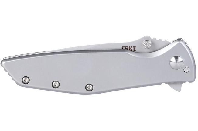 Obraz dla Nóż składany CRKT Slag 7600 Bead Blasted D2, Gray Stainless Steel, projekt Russ Kommer