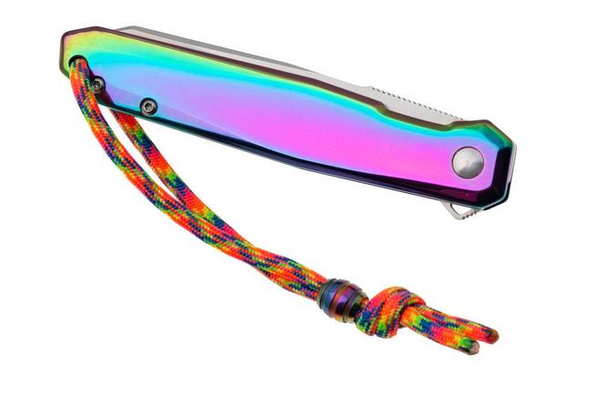 Afbeelding voor CRKT Facet K230PXP Satin 12C27, Iridescent Titanium Nitride Stainless Steel, zakmes, Ken Onion design