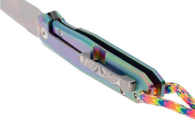Afbeelding voor CRKT Facet K231TDP Damascus, Iridescent Titanium Nitride Titanium, zakmes, Ken Onion design