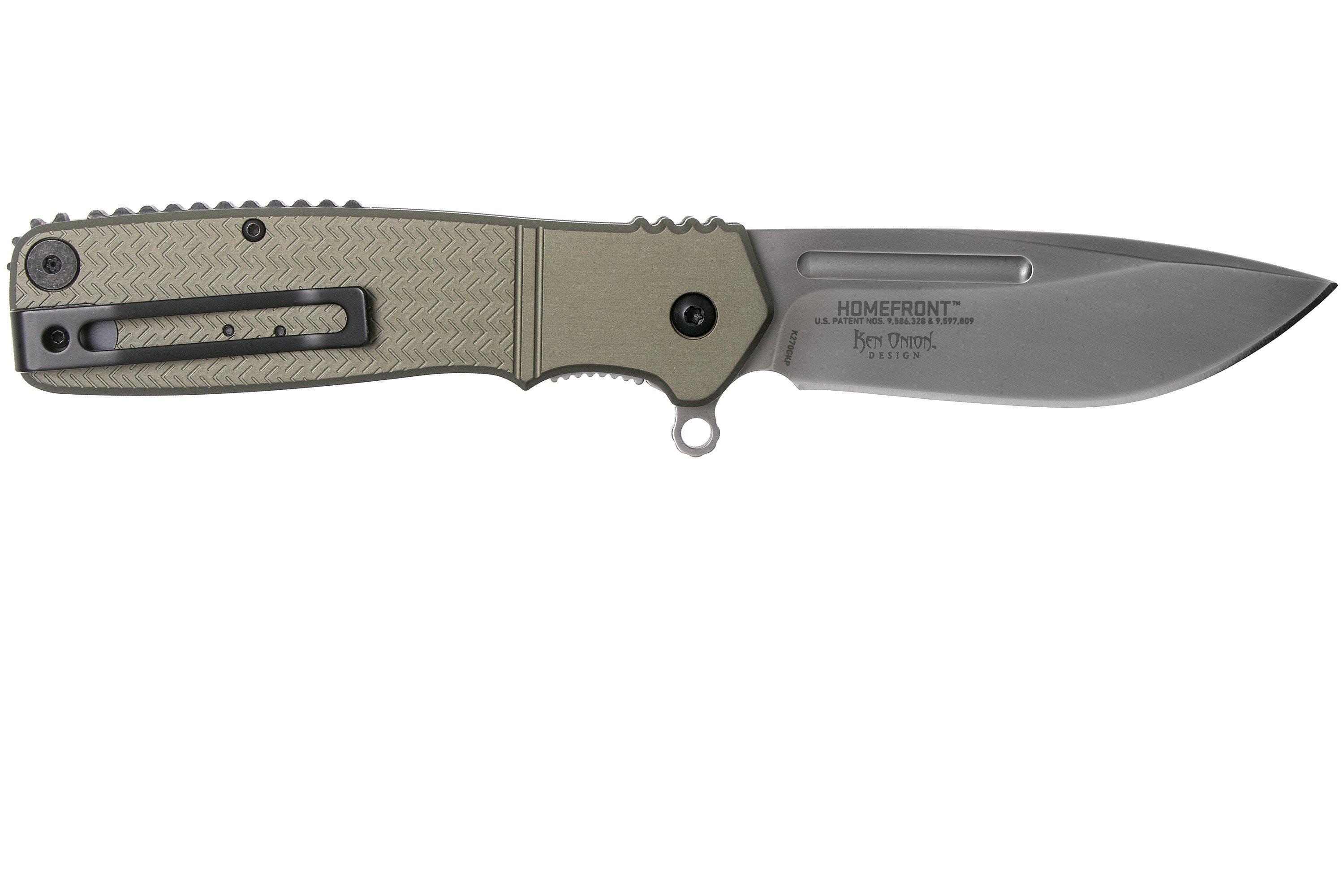 CRKT Homefront K270GKP OD Green pocket knife, Ken Onion design