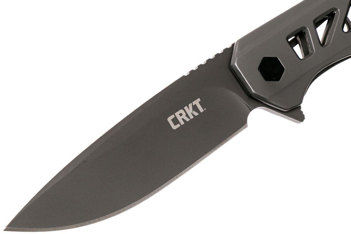 CRKT Gusset K330GGP Grey Plain Edge pocket knife, Ken Onion design