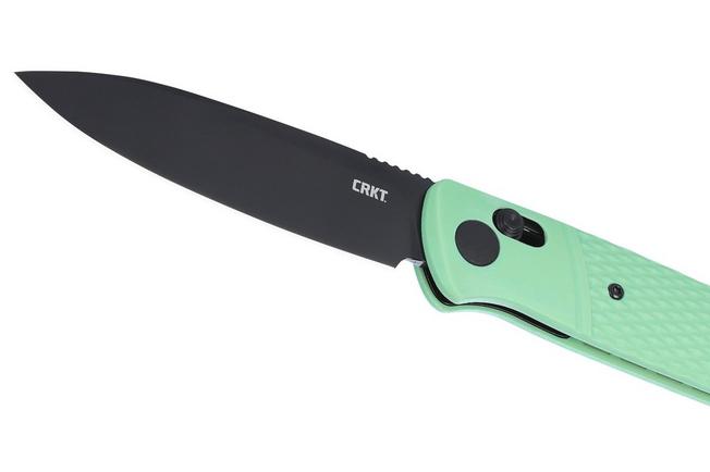 Obraz dla Nóż składany CRKT Counterpart K430BKP Black Oxide 12C27, Aqua GRN, projekt Ken Onion