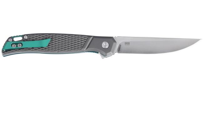 Obraz dla Nóż składany CRKT Scar K440XXP Satin D2, Gray Aluminum, projekt Ken Onion