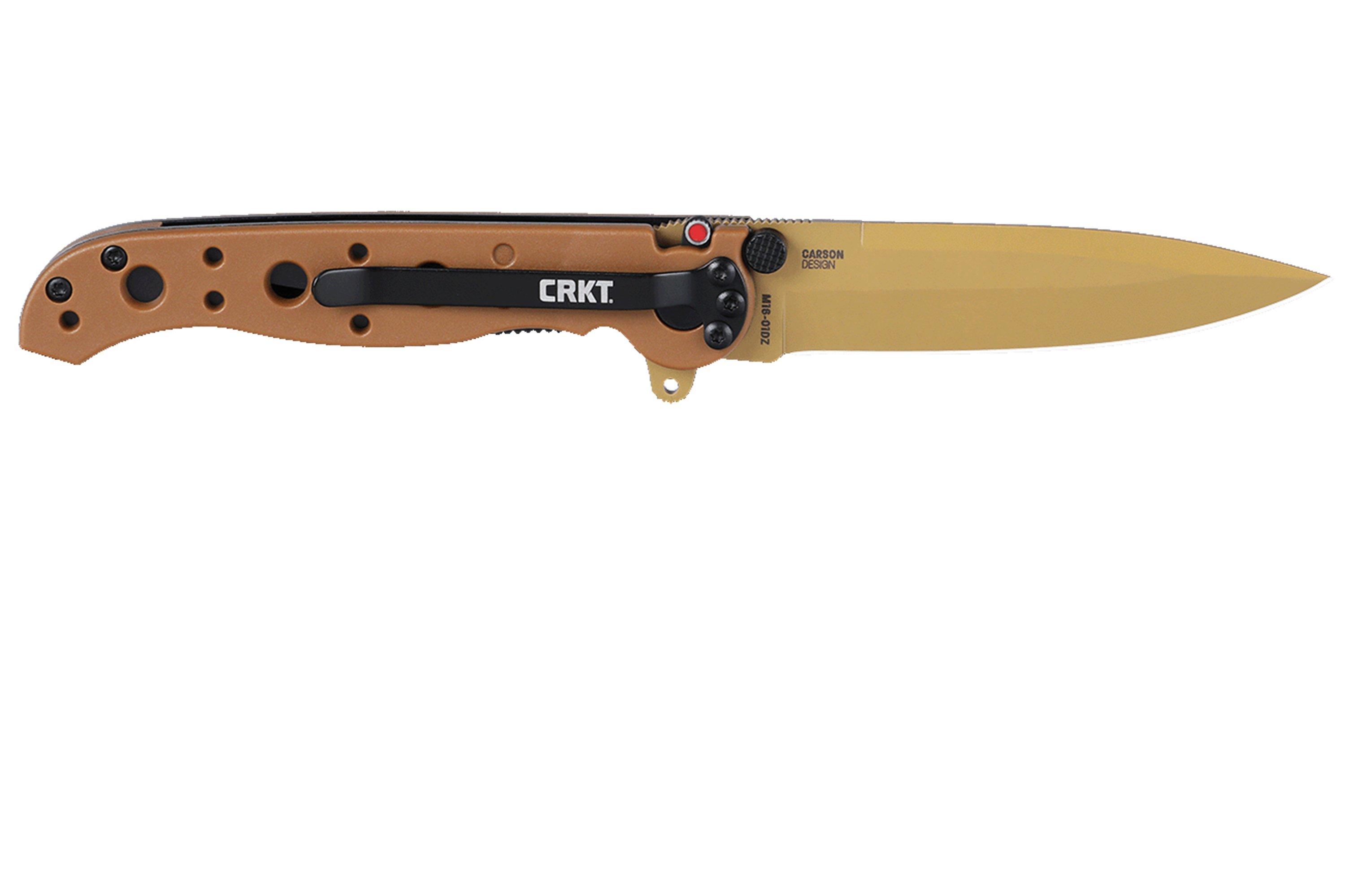 CRKT M16 Spear Point M16-01DZ, Desert Tan GRN Taschenmesser, Kit 