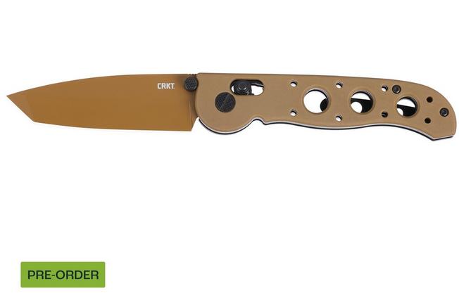 Obraz dla Nóż składany CRKT M16 Crossbar Lock Tanto M16-02XD Desert Tan EDP D2, Desert Tan Grivory, projekt Kit Carson