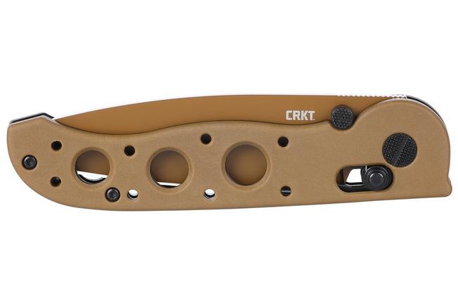 Obraz dla Nóż składany CRKT M16 Crossbar Lock Tanto M16-02XD Desert Tan EDP D2, Desert Tan Grivory, projekt Kit Carson