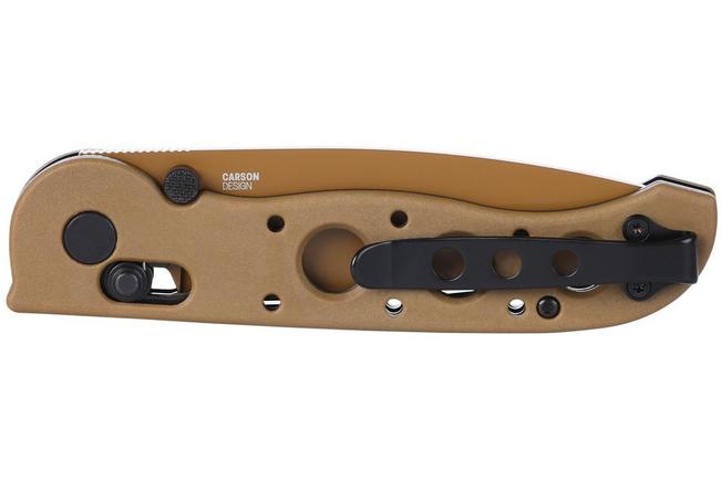 Obraz dla Nóż składany CRKT M16 Crossbar Lock Tanto M16-02XD Desert Tan EDP D2, Desert Tan Grivory, projekt Kit Carson