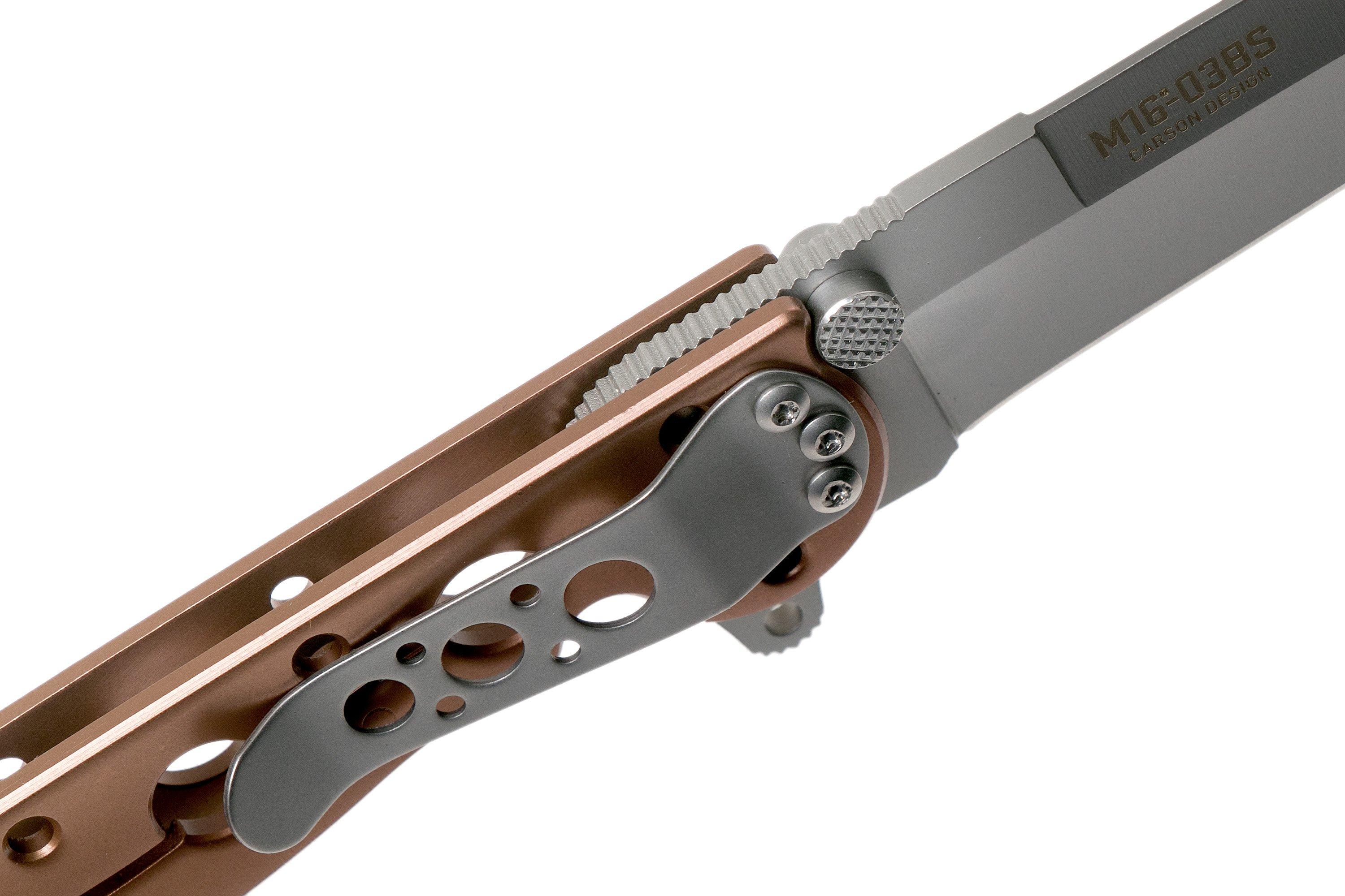 CRKT M1603BS Bronze pocket knife, Kit Carson design Advantageously