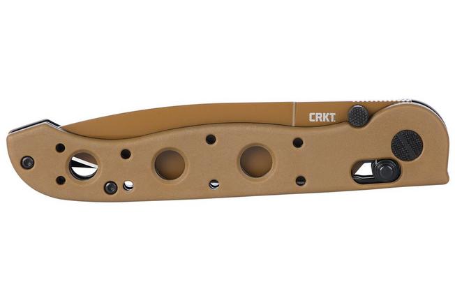 Obraz dla Nóż składany CRKT M16 Crossbar Lock Spear Point M16-03XD Desert Tan EDP D2, Desert Tan Grivory, projekt Kit Carson