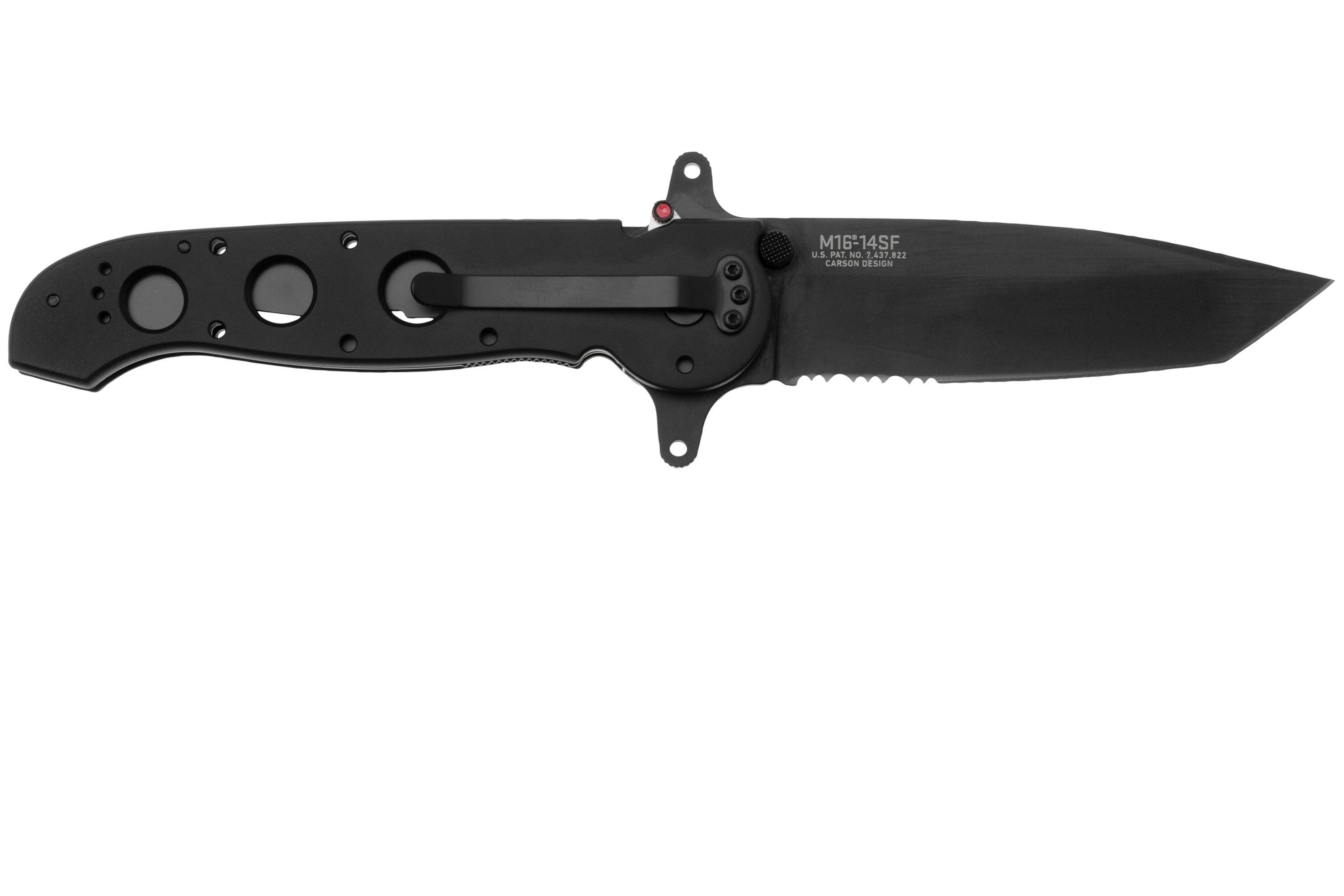 CRKT M16-14SF Black Aluminum, Triple Point Serrations, pocket knife ...