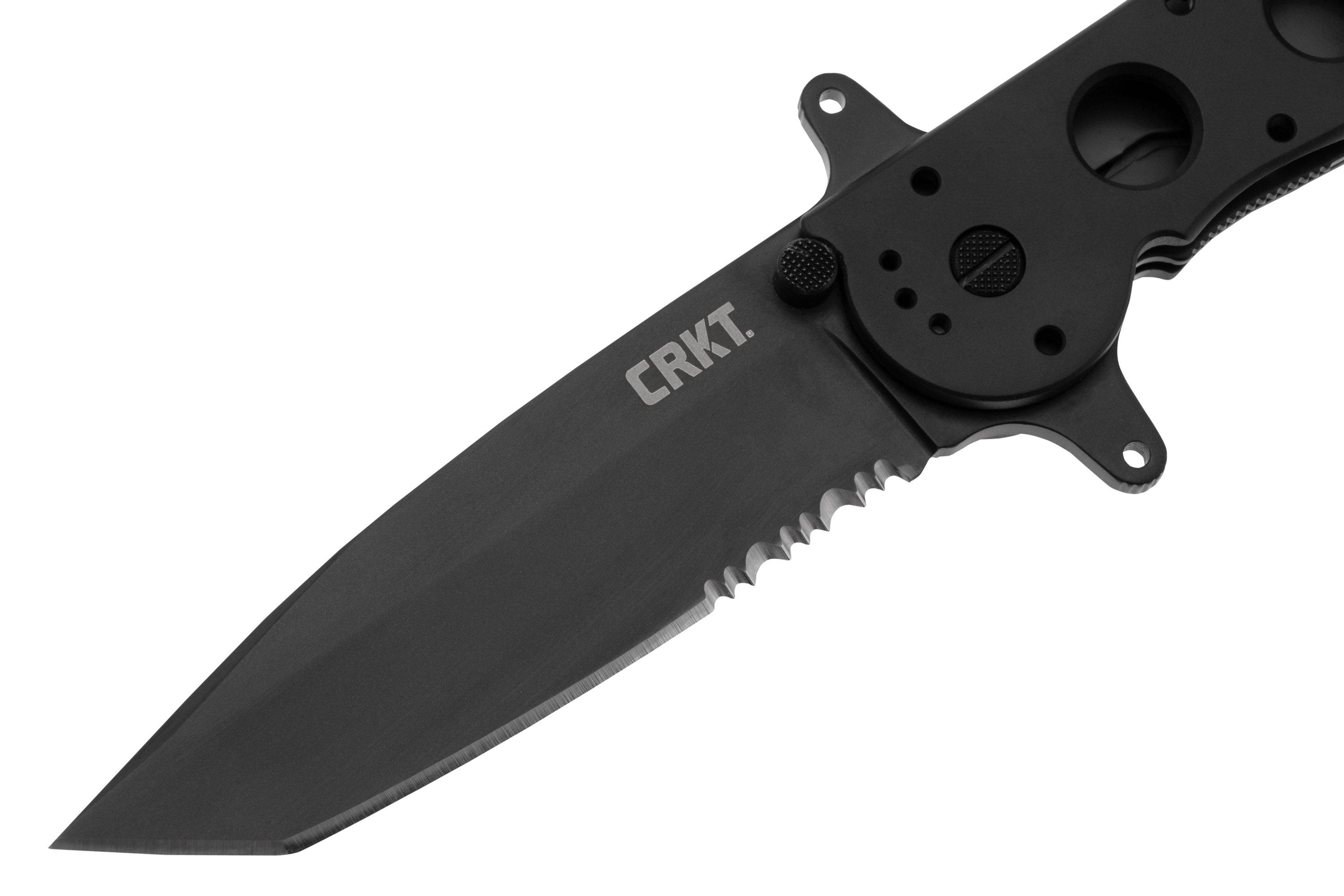 CRKT M16-14SF Black Aluminum, Triple Point Serrations, pocket knife ...