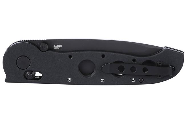 Obraz dla Nóż składany CRKT M16 Crossbar Lock Tanto Veff Serrations M16-14XK Black EDP D2, Black Grivory, projekt Kit Carson