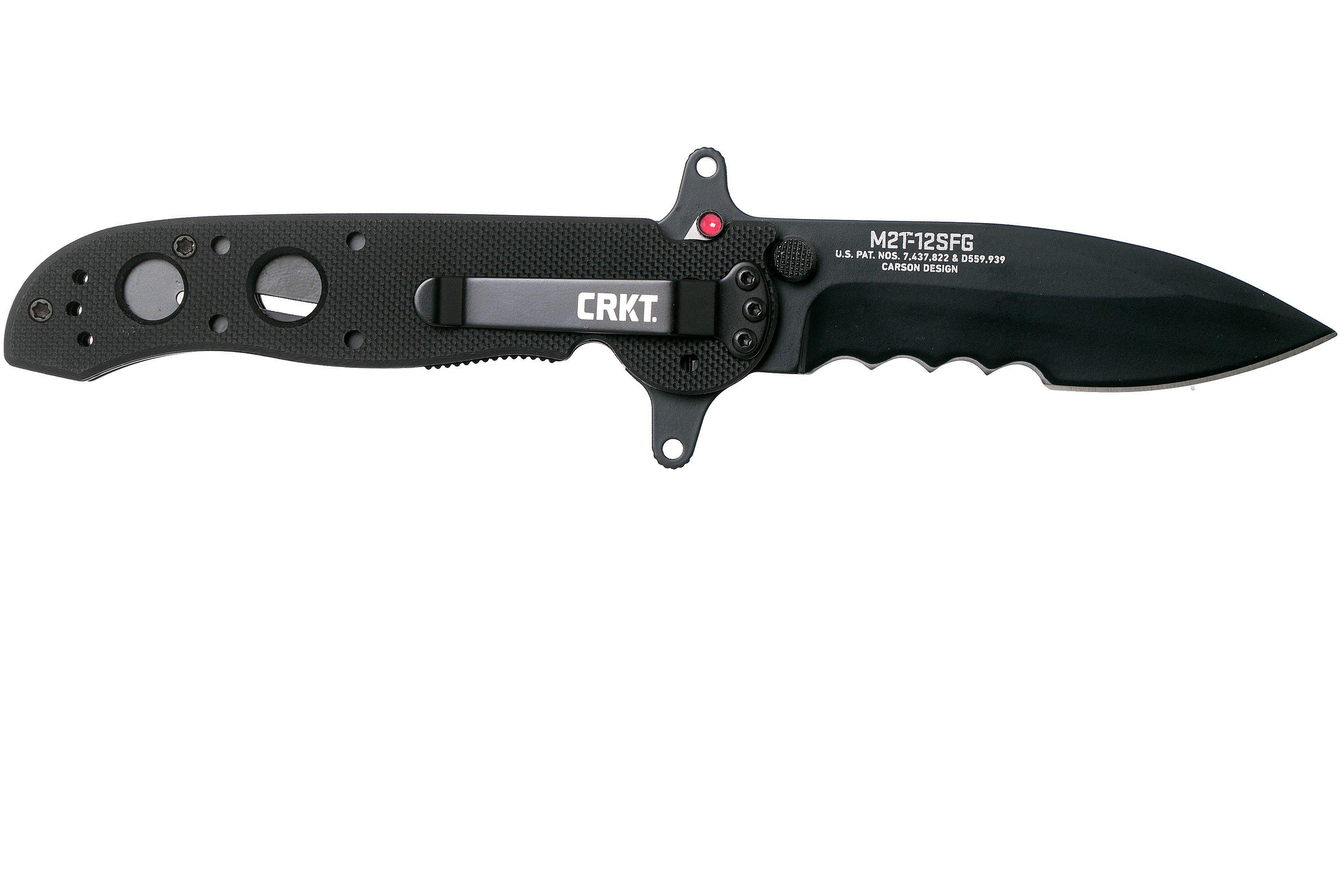 CRKT M21-12SFG Spear Spoint G10 Serrated pocket knife, Kit Carson ...