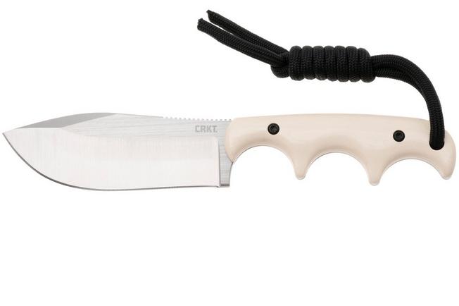 Image pour CRKT Minimalist Nessmuk 2375 Satin 12C27, Ivory Micarta, couteau de cou, Alan Folts design