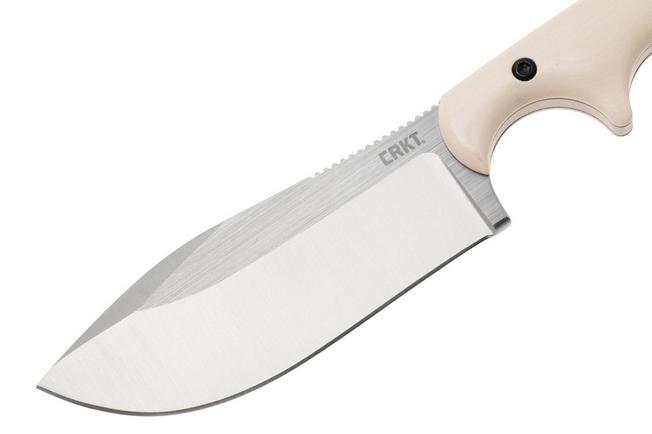 Image pour CRKT Minimalist Nessmuk 2375 Satin 12C27, Ivory Micarta, couteau de cou, Alan Folts design