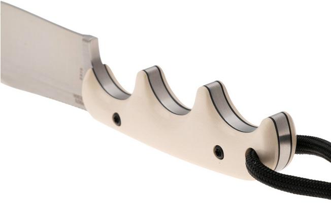 Image pour CRKT Minimalist Nessmuk 2375 Satin 12C27, Ivory Micarta, couteau de cou, Alan Folts design