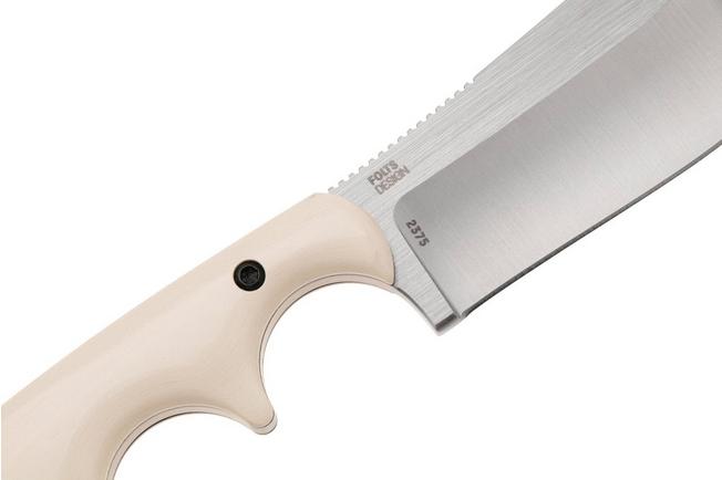 Image pour CRKT Minimalist Nessmuk 2375 Satin 12C27, Ivory Micarta, couteau de cou, Alan Folts design