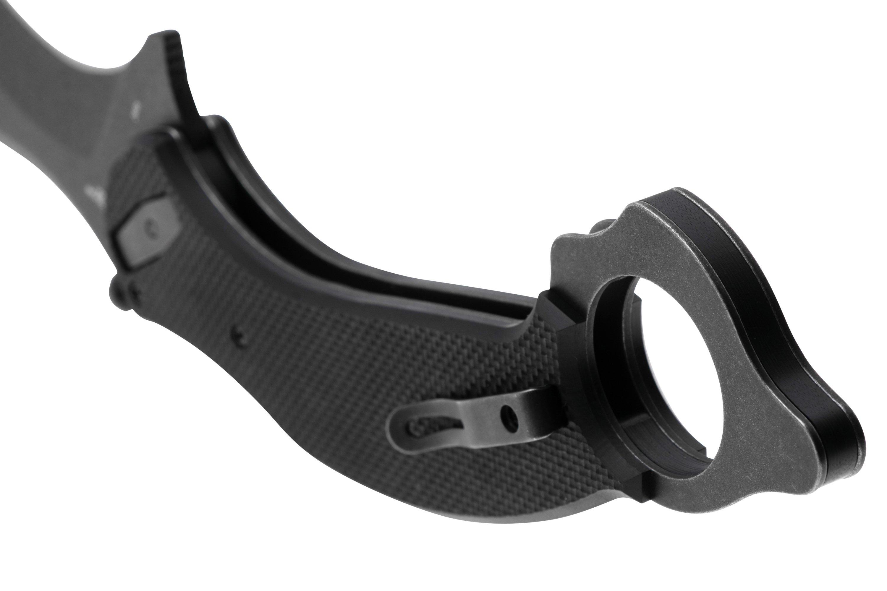 CRKT Du Hoc Deadbolt 2635 Black Powder Coat D2, Black G10, Karambit ...