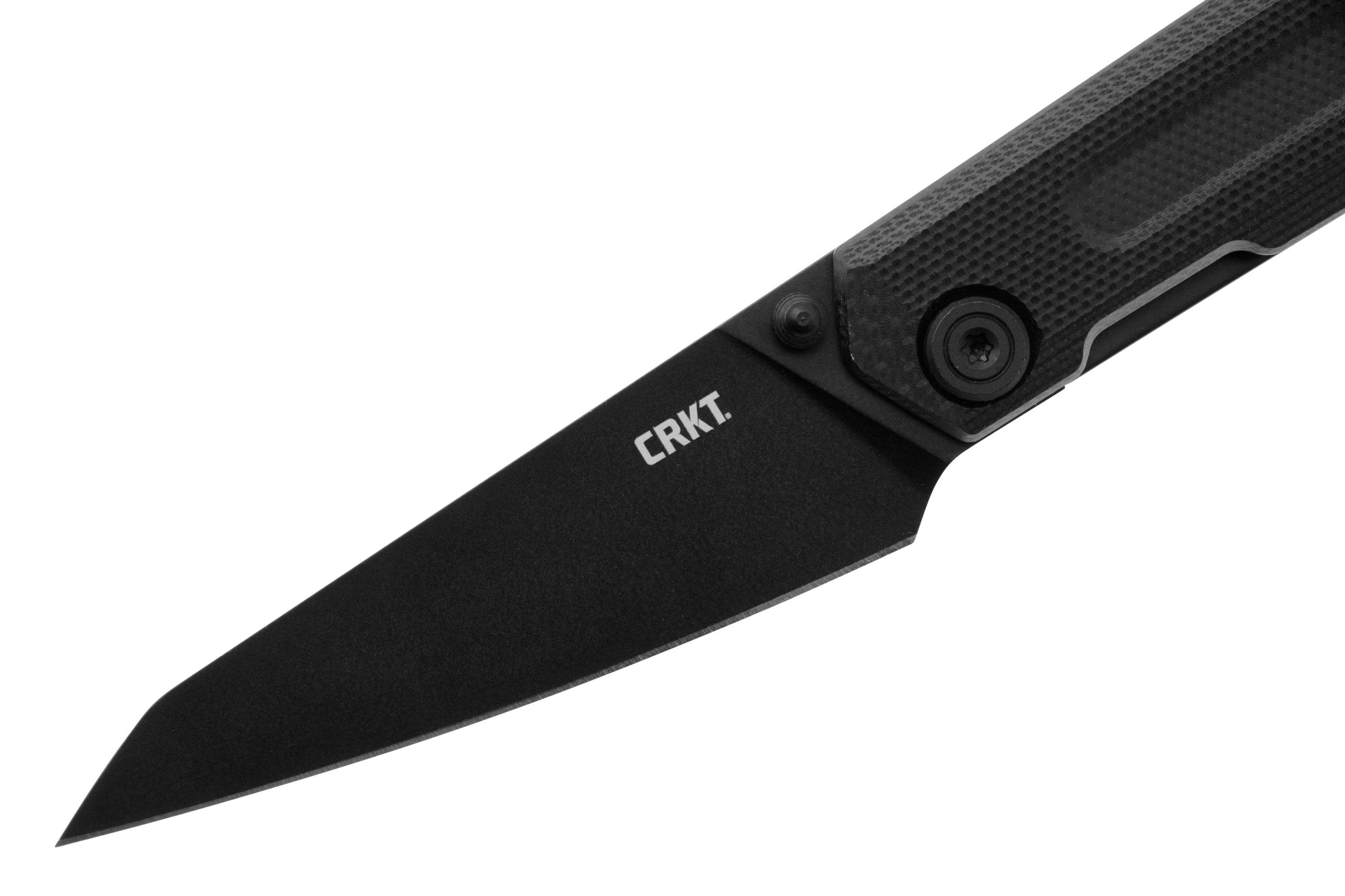 CRKT Straight 2670 Black Oxide D2, Black G10, pocket knife, T. J.